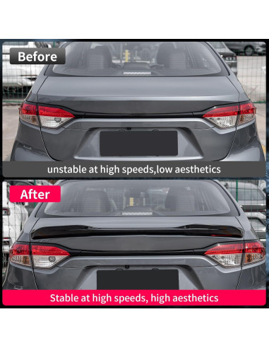 Alerón Trasero Zekzoop para Toyota Corolla 2020-2025 Negro