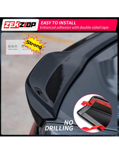 Alerón Trasero Zekzoop para Toyota Corolla 2020-2025 Negro