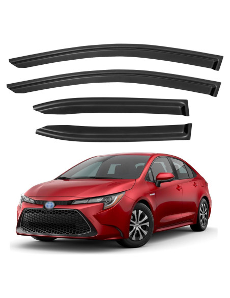 Deflectores de Lluvia YQAUTEC para Toyota Corolla Sedan 2019-2025