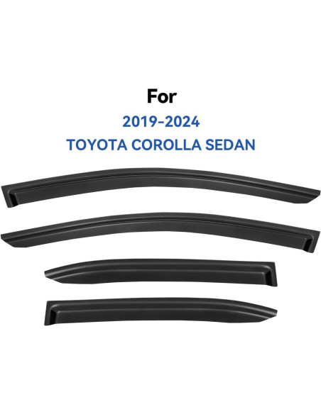 Deflectores de Lluvia YQAUTEC para Toyota Corolla Sedan 2019-2025