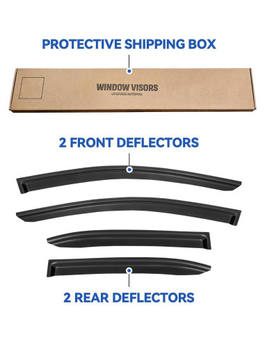 Deflectores de Lluvia YQAUTEC para Toyota Corolla Sedan 2019-2025