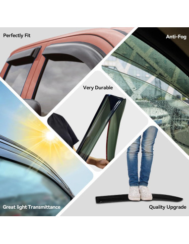 Deflectores de Lluvia YQAUTEC para Toyota Corolla Sedan 2019-2025