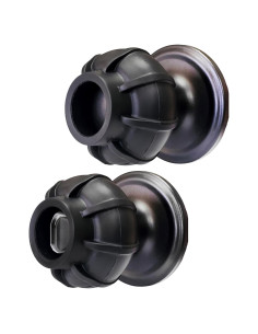 Cubierta Disfrutar Agarre de Manija de Puerta Universal - 2 Piezas Negro