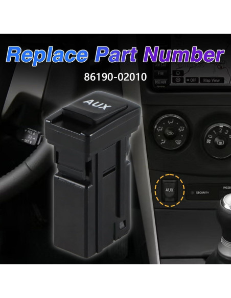 Adaptador Jack Auxiliar Toyota Corolla Tundra Tacoma RAV4