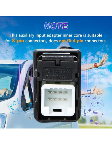 Adaptador Jack Auxiliar Toyota Corolla Tundra Tacoma RAV4