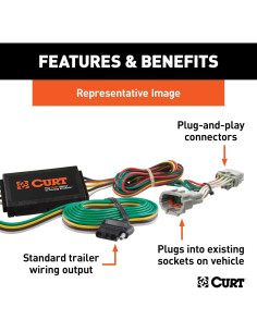 Arnés de Cableado CURT 4 Pines para Toyota Corolla Sedán 2