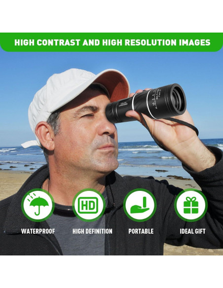 Telescopio Monocular 16X52 Sihea HD para Observación de Aves