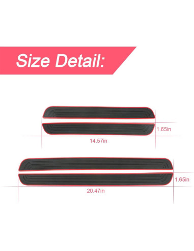 4 Protectores de Umbral de Puerta BLAU GRUN Negro/Rojo