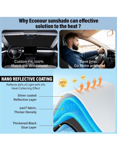 Protector Solar Parabrisas Toyota Corolla 2019-2025 EcoNour