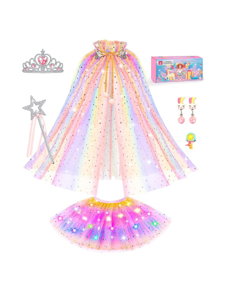 Disfraz de Princesa Iluminada DOLNOW para Niña 3-6 Años