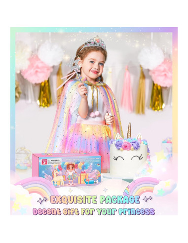 Disfraz de Princesa Iluminada DOLNOW para Niña 3-6 Años