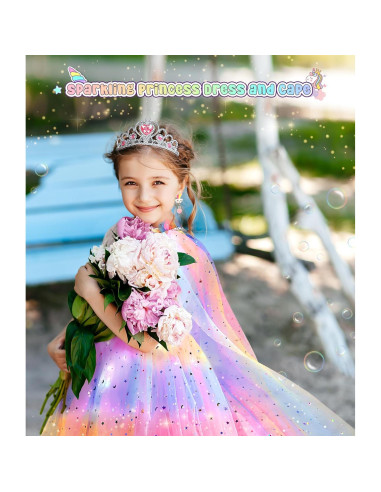 Disfraz de Princesa Iluminada DOLNOW para Niña 3-6 Años