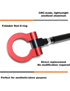 Anillo de Remolque Rojo iJDMTOY para Toyota C-HR y Corolla 2