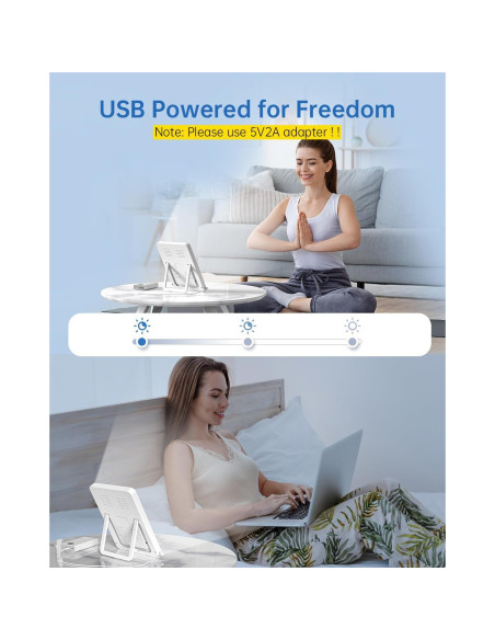 Lámpara de Terapia de Luz SUXIO 10000 Lux con 3 Modos y Temporizadores