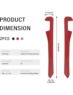 Relleno Espacio Asientos Automóvil Carleef 2 Piezas Rojo 2