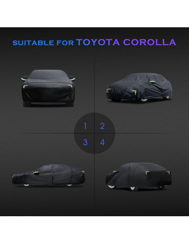 Funda de Coche Qualencey para Toyota Corolla 2000-2025