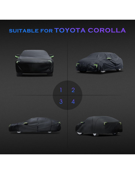 Funda de Coche Qualencey para Toyota Corolla 2000-2025