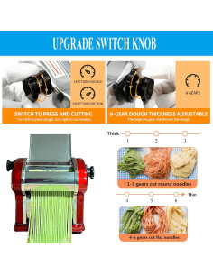 Máquina Eléctrica para Pasta XINGYUEXUAN 2.5mm Acero Inoxidable 2