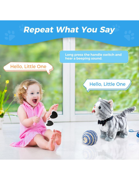 Juguete Interactivo de Gato Qianjinhuiyuan Azul 20x10x26cm