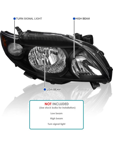 Faros JDM Spec-D Tuning para Toyota Corolla 2009-2010 L+R