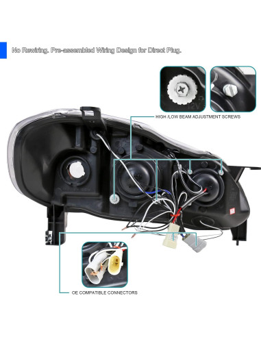 Faros Proyector LED Spec-D Tuning para Toyota Corolla 2003-2008