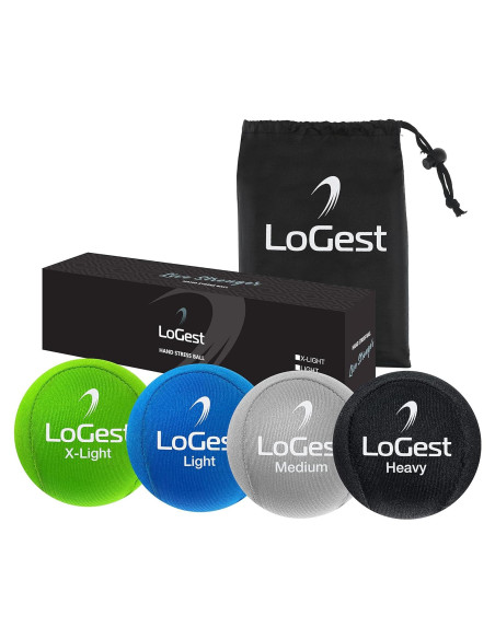 Pelotas Antiestrés Logest - Juego de 4 Niveles de Resistencia
