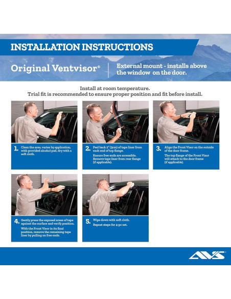 Deflectores de Lluvia Auto Ventshade para Toyota Corolla 2014-2019