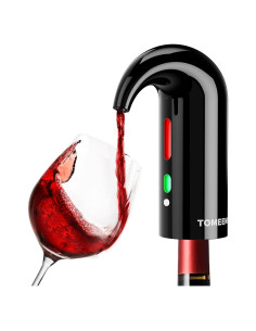 Decantador de Vino Eléctrico TOMEEM con Aerador y Luz Roja