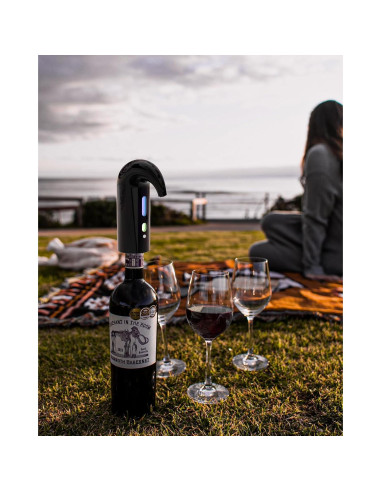 Decantador de Vino Eléctrico TOMEEM con Aerador y Luz Roja