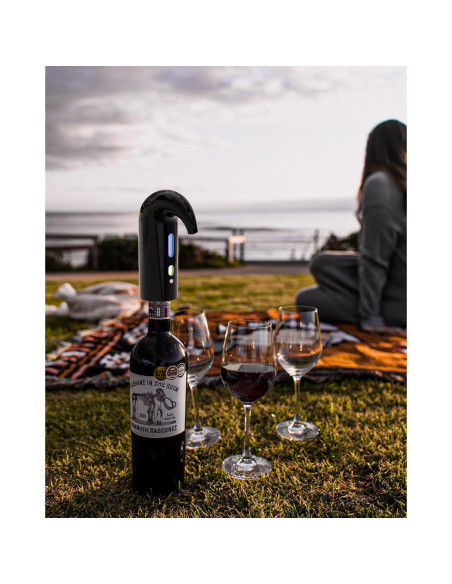 Decantador de Vino Eléctrico TOMEEM con Aerador y Luz Roja