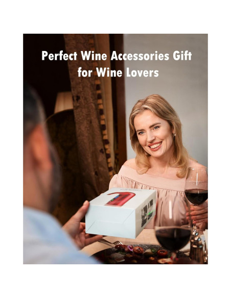 Decantador de Vino Eléctrico TOMEEM con Aerador y Luz Roja