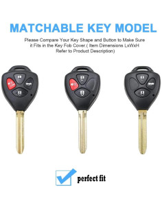 Funda llavero Toyota QBUC FT 3 botones púrpura 2006-2018 2