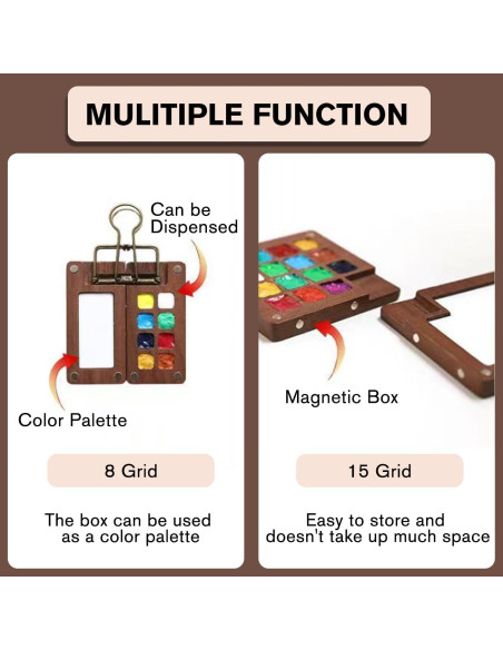Juego de Pinturas Acuareladas Aimery Mini para Viaje