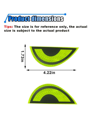 Calcomanías Reflectantes LAINLOY Ojos Agudos 2 Pares