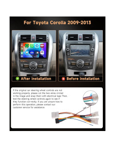 Estéreo de Coche Rimoody 9" Android 13 para Toyota Corolla 2009-2013 2