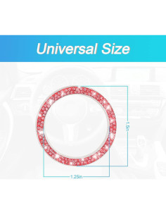 Anillos de Inicio de Motor AUKEPO Cristal Brillante Rojo 2