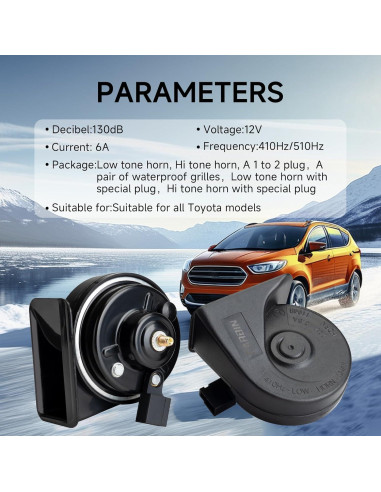 Claxon FARBIN 12V para Toyota/Lexus/Subaru Impermeable