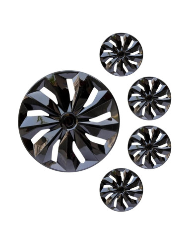 Tapa de Rueda Universal Aiqiying 15" ABS Negro - Juego de 4