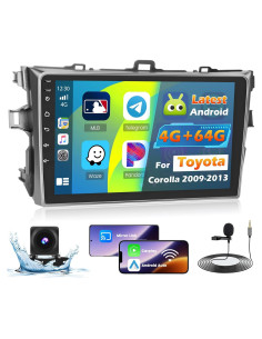 Estéreo de Coche Roinvou para Toyota Corolla 2009-2013 9"