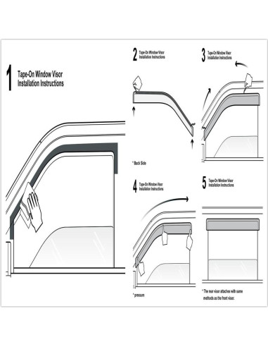 Deflectores de Lluvia 4 Piezas CBX Auto para Toyota Camry 07-11