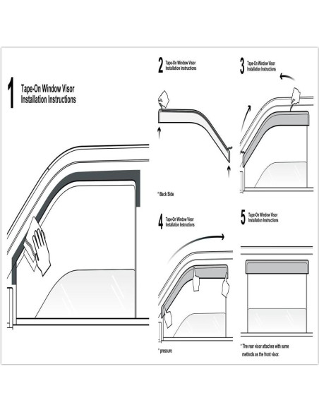 Deflectores de Lluvia 4 Piezas CBX Auto para Toyota Camry 07-11