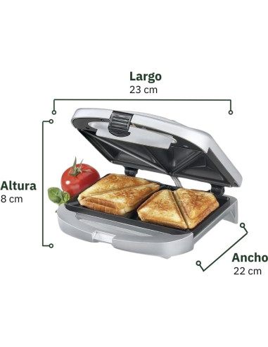 Parrilla Eléctrica Doble Cuisinart WM-SW2N Antiadherente 1500W