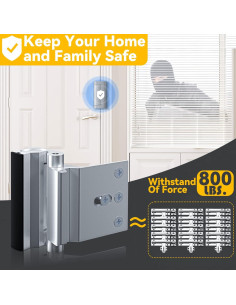 Cerradura de Seguridad Rerishom para Puerta Interior 800 lbs 2