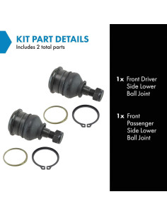 Conjunto de Articulación de Bola TRQ 2 Piezas para Toyota 2