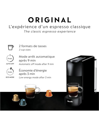 Nespresso Essenza Mini Breville Máquina Espresso Compacta 1255W