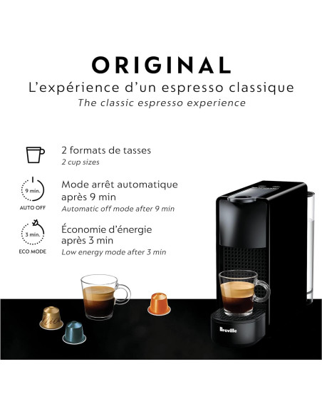 Nespresso Essenza Mini Breville Máquina Espresso Compacta 1255W