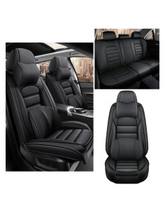 5 Fundas de Asiento Cscevt para Toyota Yaris 2007-2020 Negro