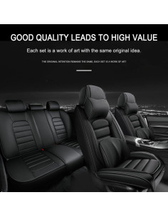 5 Fundas de Asiento Cscevt para Toyota Yaris 2007-2020 Negro 2