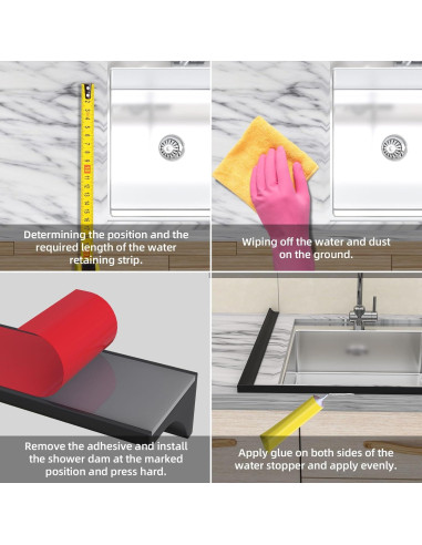 Barrera de Agua Plegable Jaspond 99 cm Silicona Impermeable