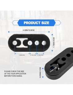 Soporte de Escape de Goma Vrasly 2 Piezas 12mm Universal 2